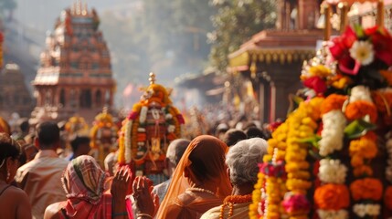 Offering Prayers at Rath Yatra