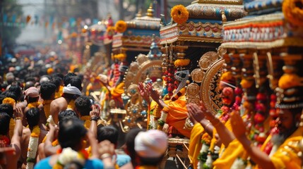 Chanting Mantras at Rath Yatra