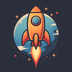 rocket in space, Generative AI