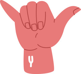 Hand Sign Alphabet Y Letter