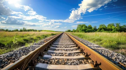 Stock image of railroad tracks