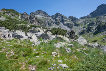 Landscape of Rila Mountain near Malyovitsa peak, Bulgaria