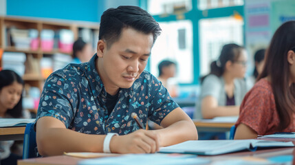 Singaporean teacher in class