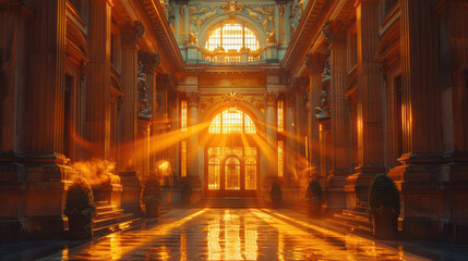 Obraz premium Capture the grandeur of London, United Kingdom created with Generative AI technology