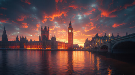 Fototapeta premium Capture the grandeur of London, United Kingdom created with Generative AI technology