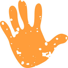 Hand Print Grunge Effect