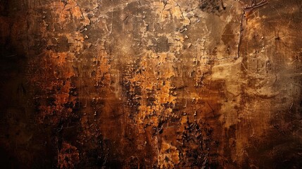 Fototapeta premium Brown textured dark grunge