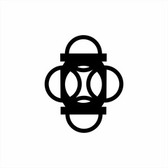 Abstract element logo design with ball and lantern concept.