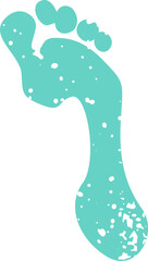 Foot Print Grunge Effect