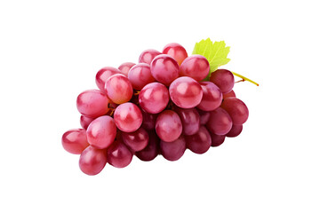 Fototapeta premium Pink Grapes bunch (PNG) isolated on transparent background