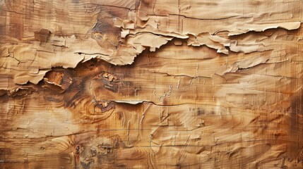 Plywood with a natural wood rough texture