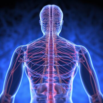 Nerve network: nervous system - unraveling the intricate web of neurons and synapses, vital role of this complex system in regulating bodily functions and responses.
