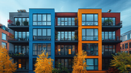 Naklejka premium photo of a building in a lively urban setting created with Generative AI technology