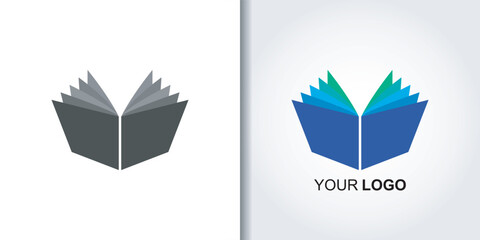 abstract book logo icon