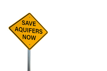 Save Aquifers Road Sign