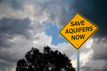 Save Aquifers Road Sign