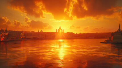 Valletta, Malta created with Generative AI technology
