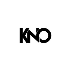 kno typography letter monogram logo design
