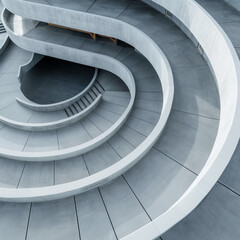 Fototapeta premium Modern Spiral Staircase, Architectural Design 
