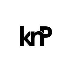 knp initial letter monogram logo design