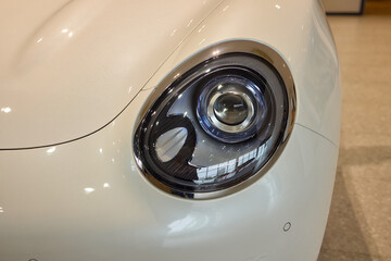 Closeup of a cars automotive tail brake light