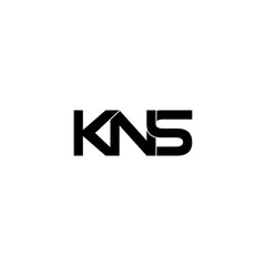 kns initial letter monogram logo design