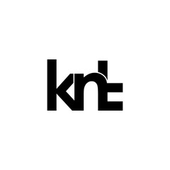 knt lettering initial monogram logo design