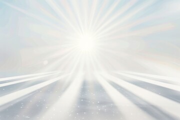 Radiant Sunlight Over Snowy Landscape