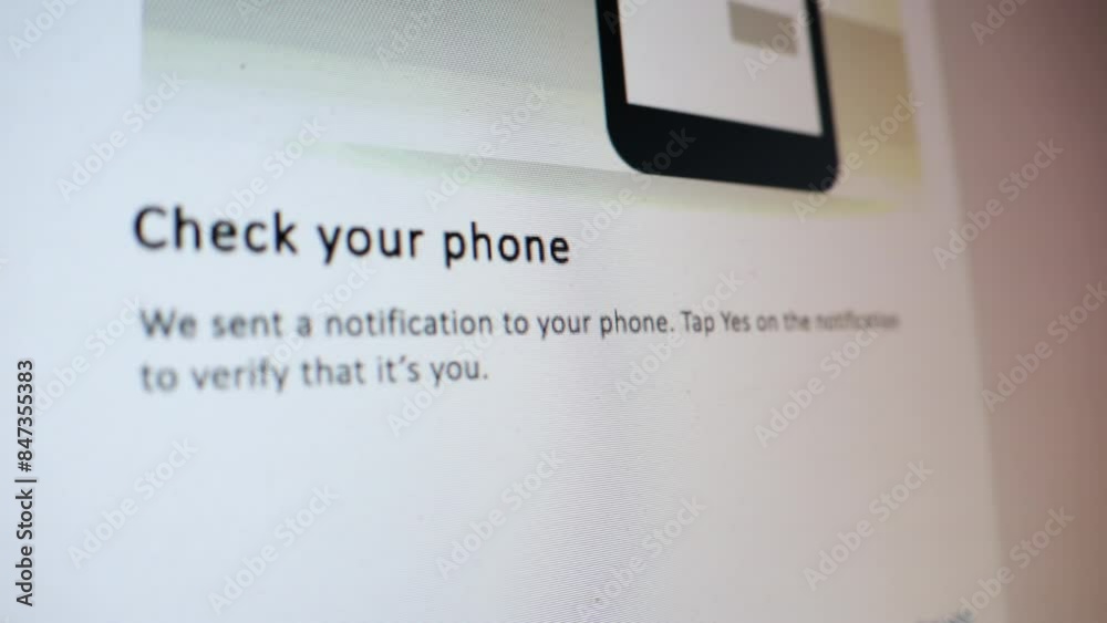 Wall mural check your phone number log in sign in notification to your phone security internet password two ste