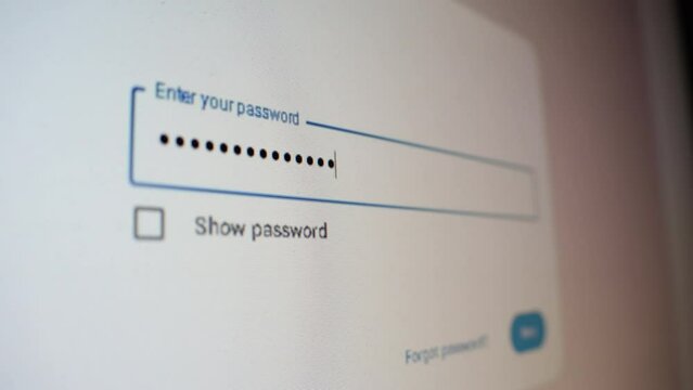 Enter your password protected view boc Shot of a computer screen log in sign in type Shot of a computer monitor screen pixels visible Shot of a computer screen, camera moving, pixels visible. Password