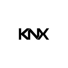 knx typography letter monogram logo design