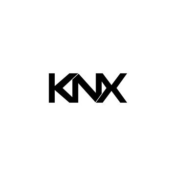 knx typography letter monogram logo design