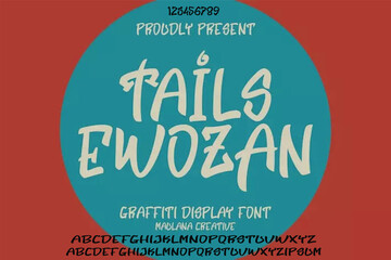 Modern youth style typography, stylish brush font style