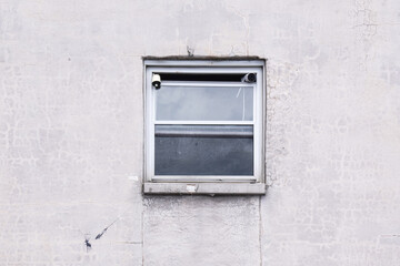 old window on a wall