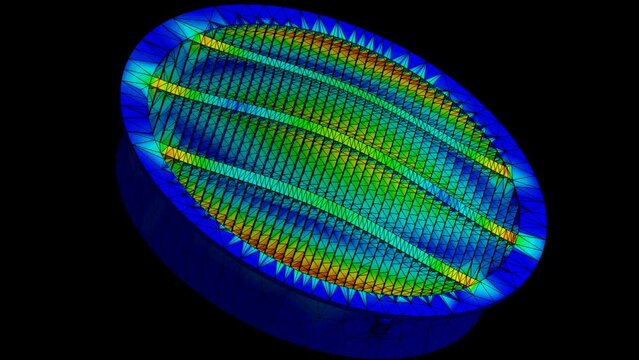 Mechanic simulation engineering - Louver Displacement and stress finite element analysis