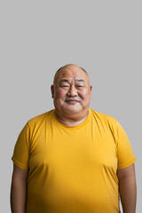 Smiling Man in Yellow T-Shirt
