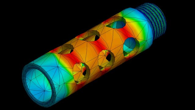 Mechanic simulation engineering - Nozzle Displacement and stress finite element analysis