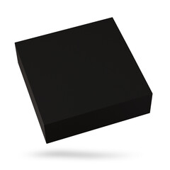 Box Packaging Mockup Black Color