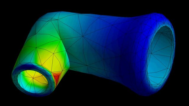 Mechanic simulation engineering - Nozzle Displacement and stress finite element analysis