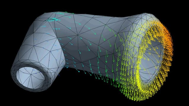 Mechanic simulation engineering - Nozzle Displacement and stress finite element analysis
