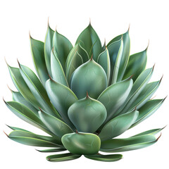 Fototapeta premium High-quality illustration of a green succulent plant, perfect for botanical, nature, or home decor themes.