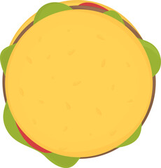 Burger icon, delicious hamburger fast food. Hamburger emoji with lettuce and tomato. Vector and Illustration for menus brochure poster and fast food icon. Isolated, PNG transparent background