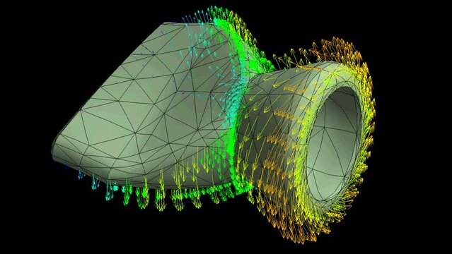 Mechanic simulation engineering - Nozzle Displacement and stress finite element analysis