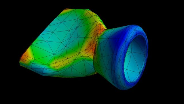 Mechanic simulation engineering - Nozzle Displacement and stress finite element analysis