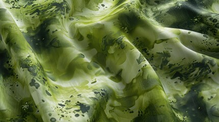 Organic Dye Boho Texture with Eco Friendly Lime Green Pattern Inspired by Nature and Chinese Ink Art