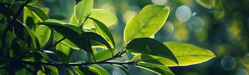 Fototapeta premium Green leaves for background. 