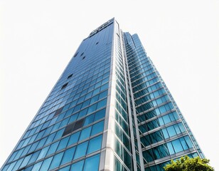 Obraz premium Tall office building realistic image on transparency background 