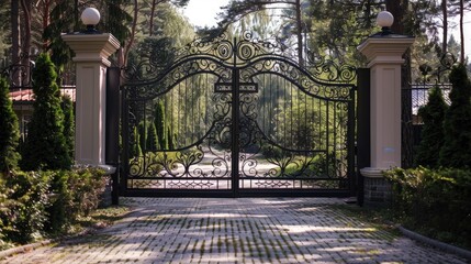 Obraz premium Gate made of metal