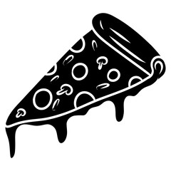 pizza slice logo glyph icon