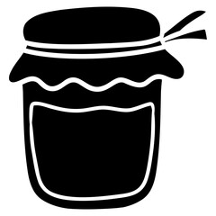jar of honey glyph icon